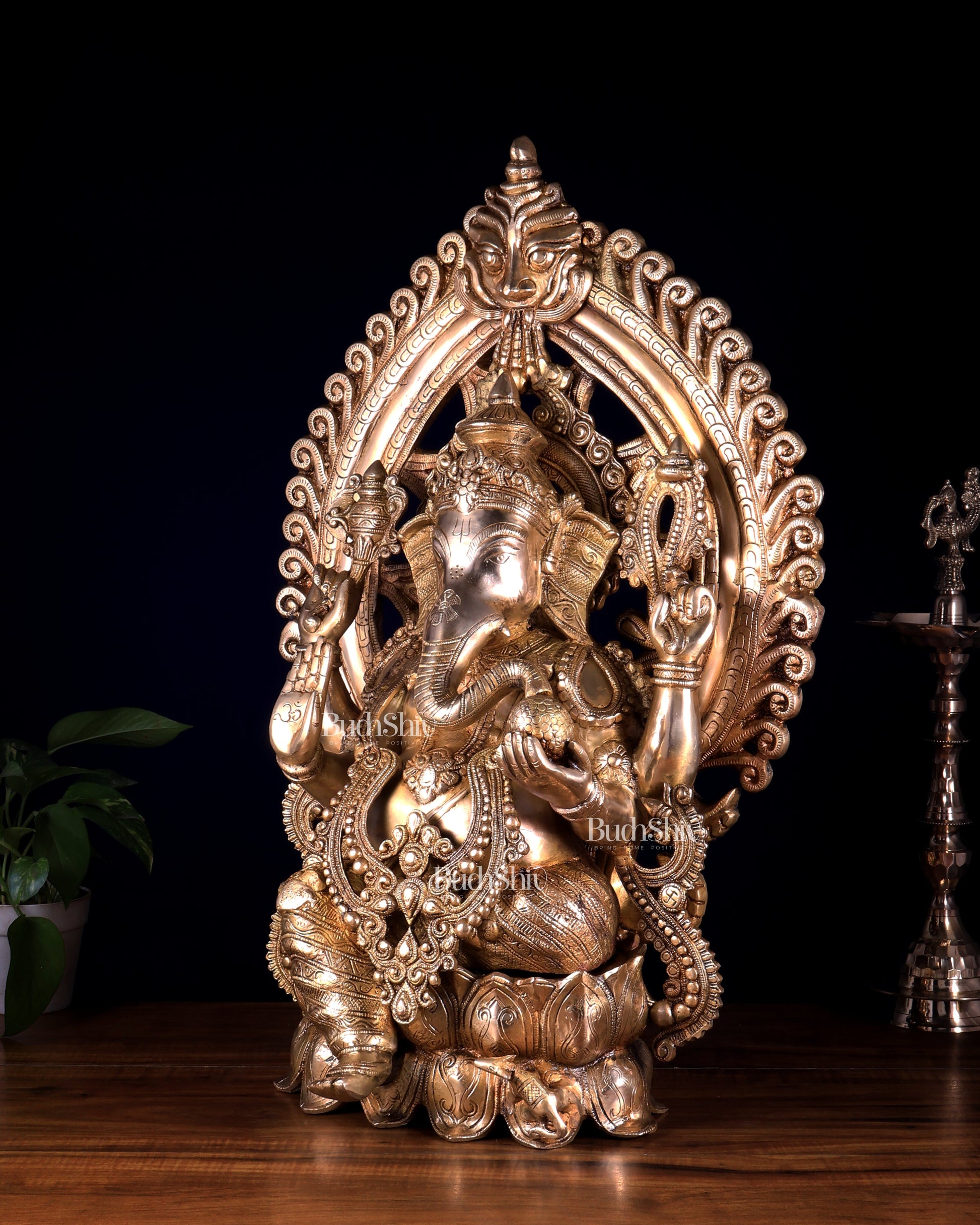 Pure Brass Ganesha large Idol 26 inch
