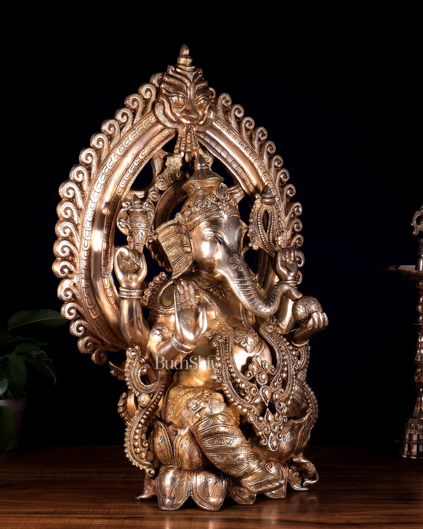 Pure Brass Ganesha large Idol 26 inch