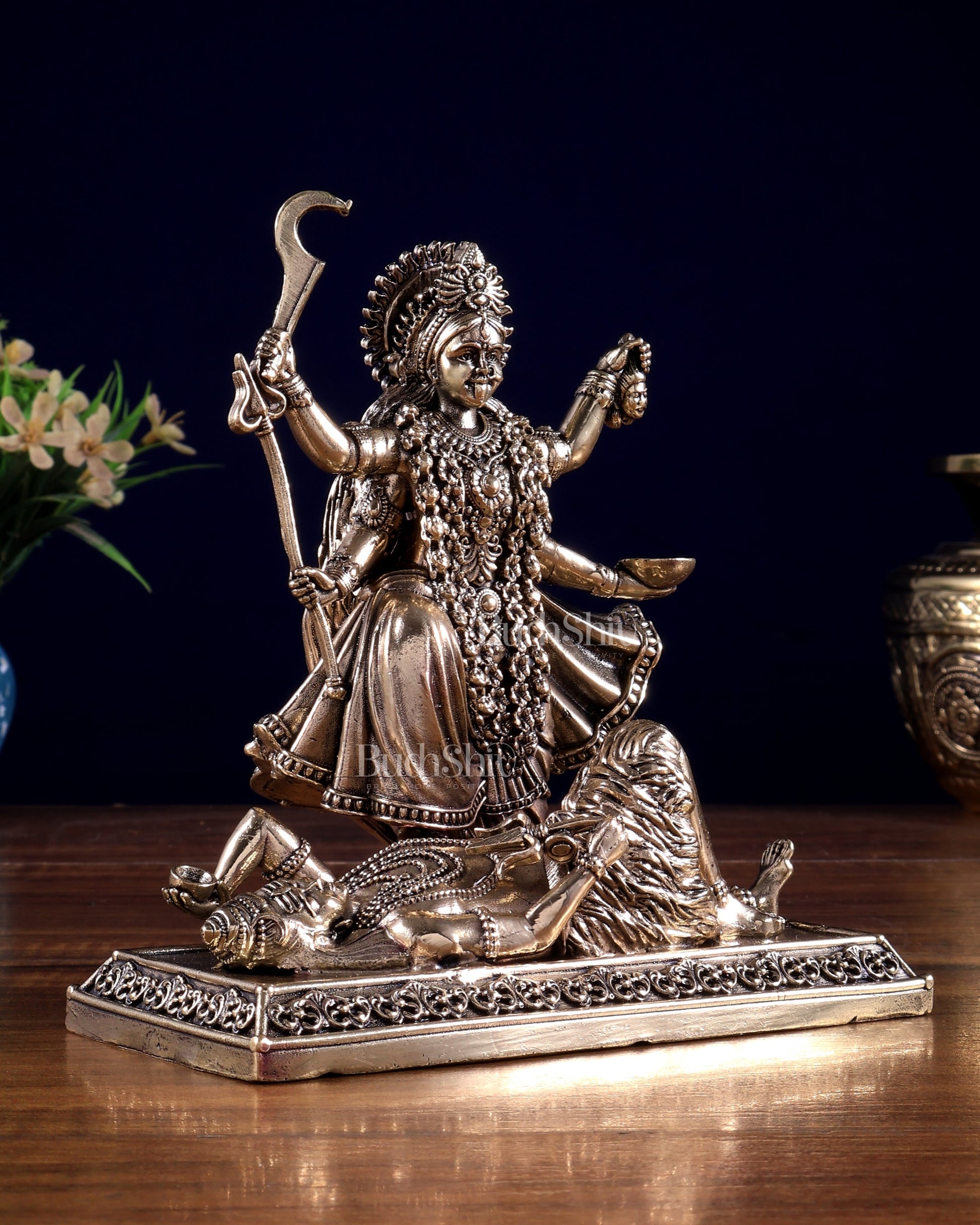 Brass Superfine Goddess Kali Statue | Divine Energy & Protection 5 inch