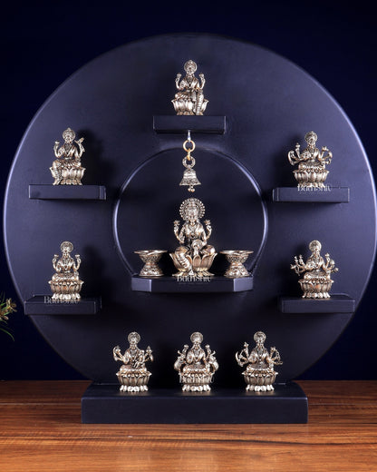 Brass Superfine Ashtalakshmi Idols with Mahalakshmi on MDF Panel 20 inch
