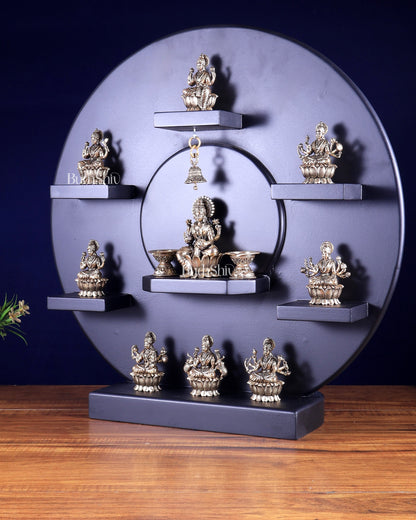 Brass Superfine Ashtalakshmi Idols with Mahalakshmi on MDF Panel 20 inch