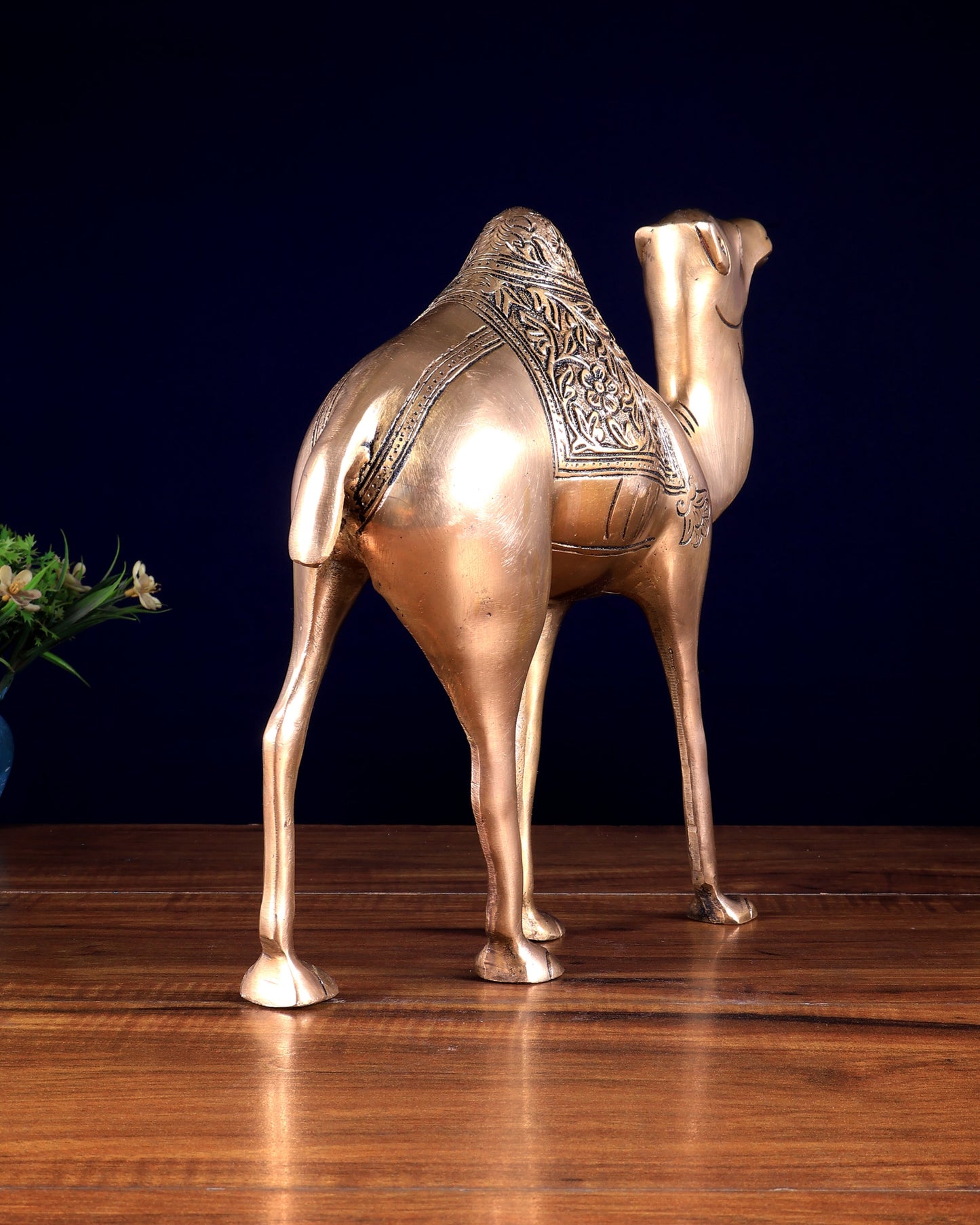 Pure Brass Superfine Standing Camel – The Ship of the Desert | Vastu Approved Showpiece 10.5 inch