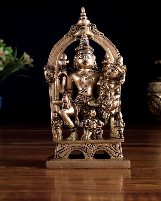Pure Brass Lakshmi Narayan with Garuda | Small Rare Collectible
