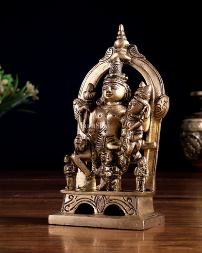 Pure Brass Lakshmi Narayan with Garuda | Small Rare Collectible