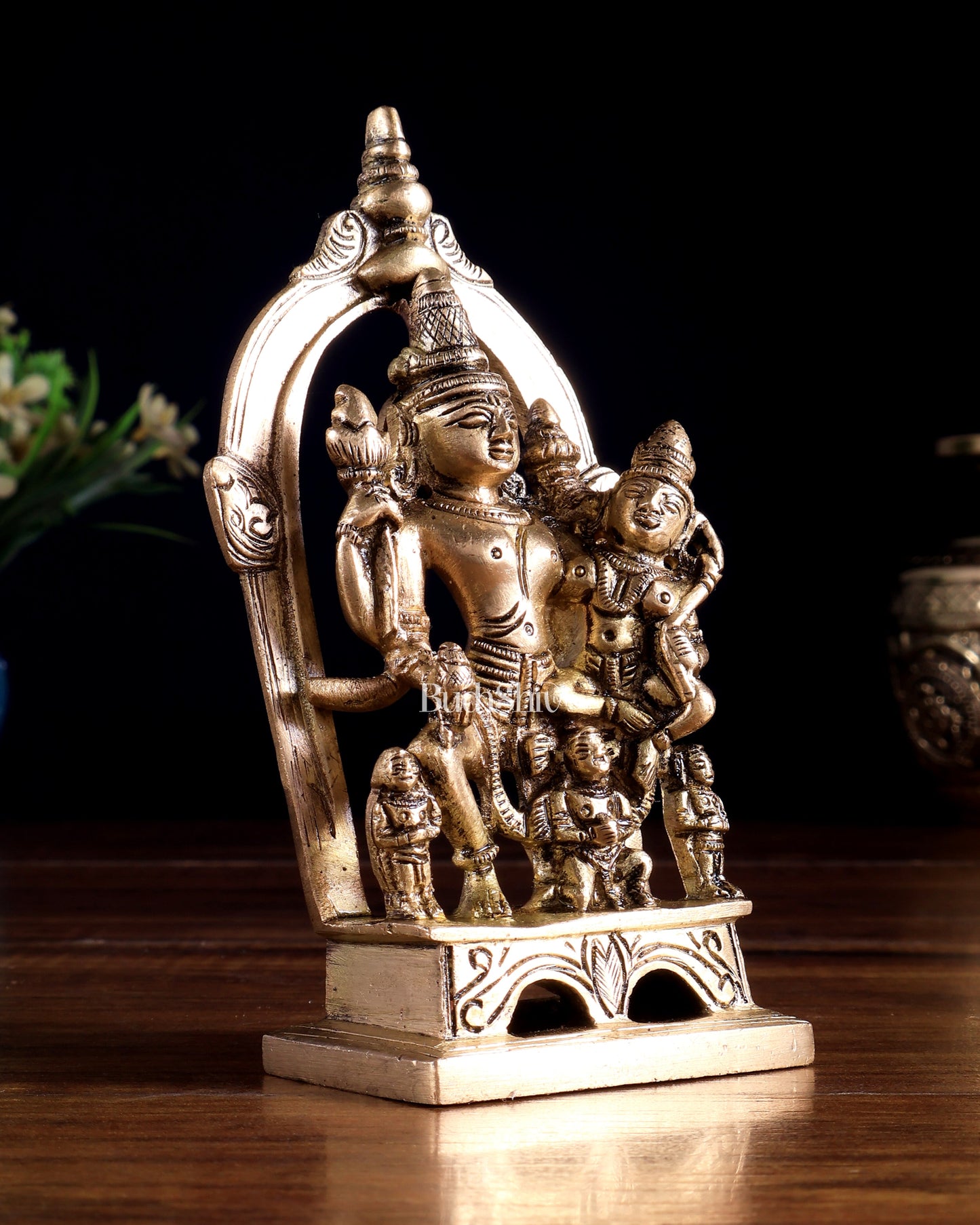 Pure Brass Lakshmi Narayan with Garuda | Small Rare Collectible