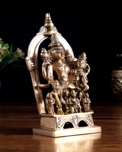Pure Brass Lakshmi Narayan with Garuda | Small Rare Collectible