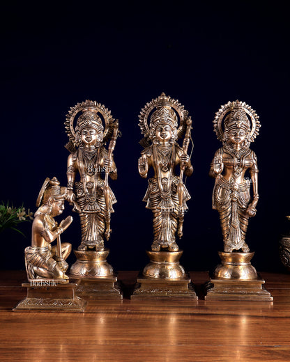 Pure Brass Ram Darbar Idol Set | Bleeding Brass Finish 13.5 inch
