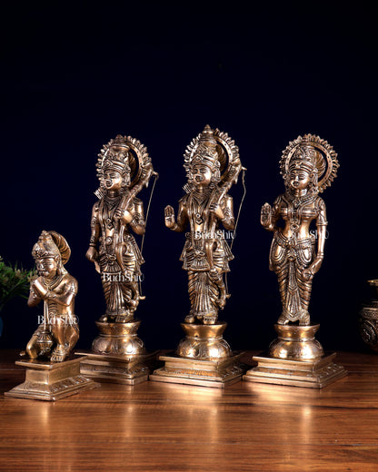 Pure Brass Ram Darbar Idol Set | Bleeding Brass Finish 13.5 inch