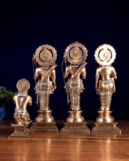 Pure Brass Ram Darbar Idol Set | Bleeding Brass Finish 13.5 inch