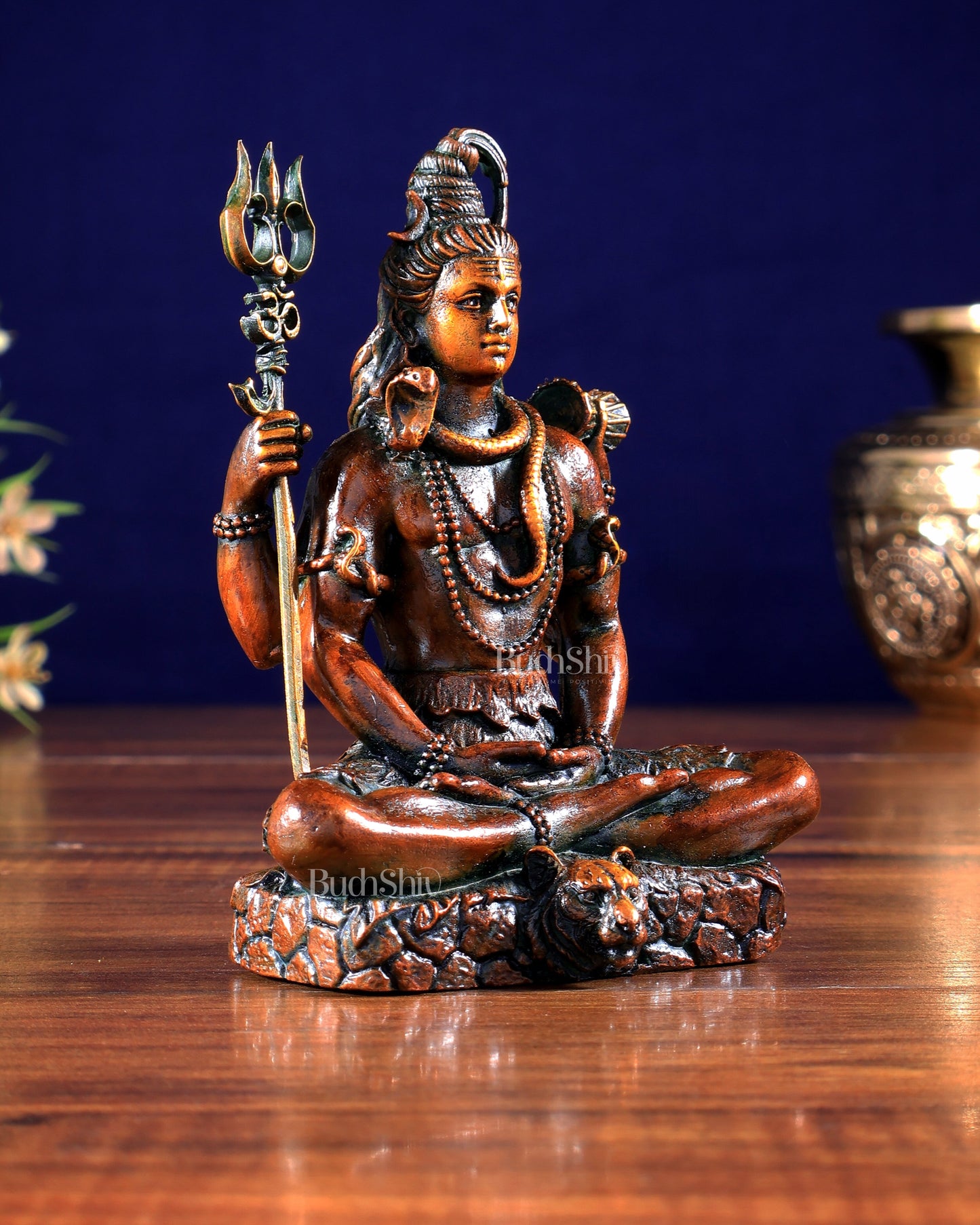 Pure Brass Lord Shiva Idol chola brown tone
