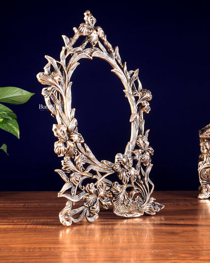 Vintage Brass Photo Frame – Wall Hanging & Tabletop with Adjustable Stand