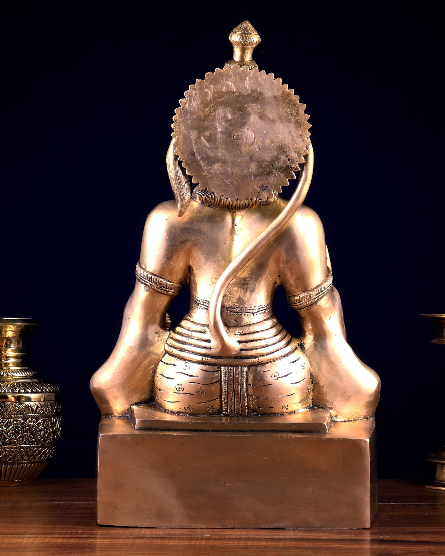 Brass Blessing Hanuman Statue – 17.5 Inch matte finish