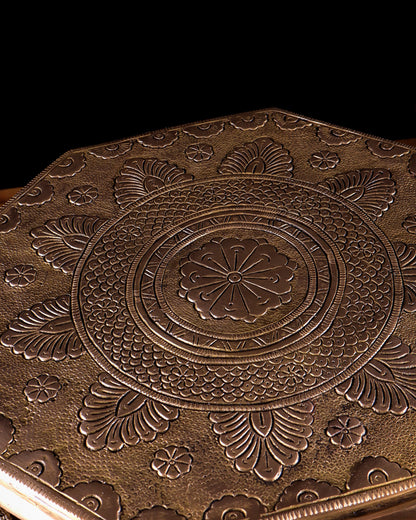 Pure Brass Elephant-Legged Chowki Stool for Pooja Rooms 12 inch