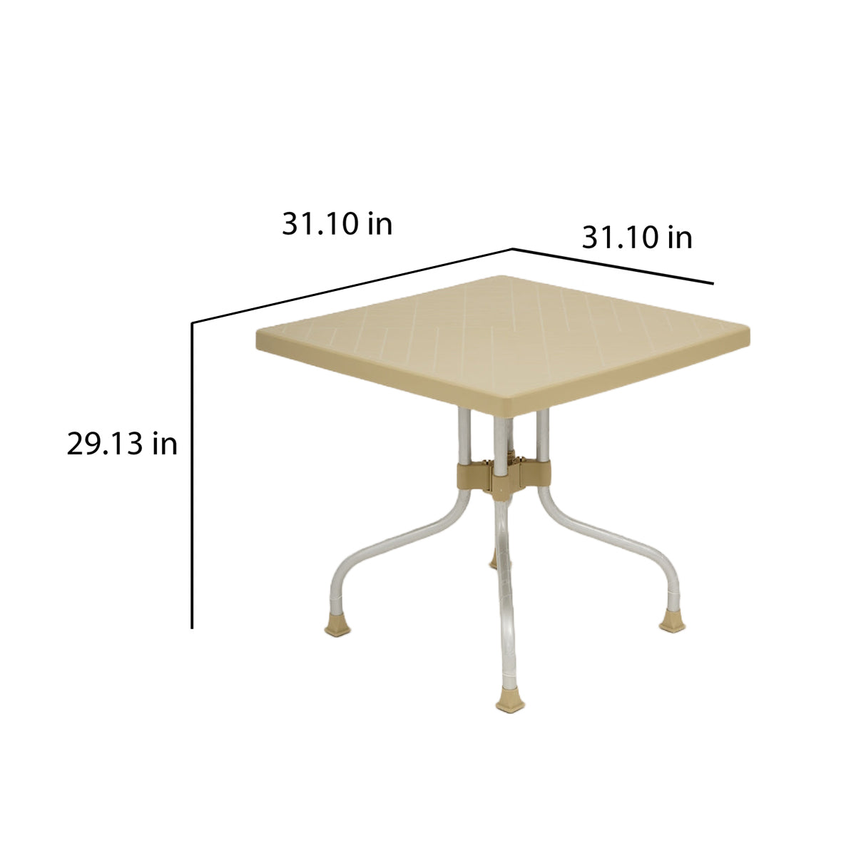 Nilkamal Orchid 4 Seater Plastic Dining Table