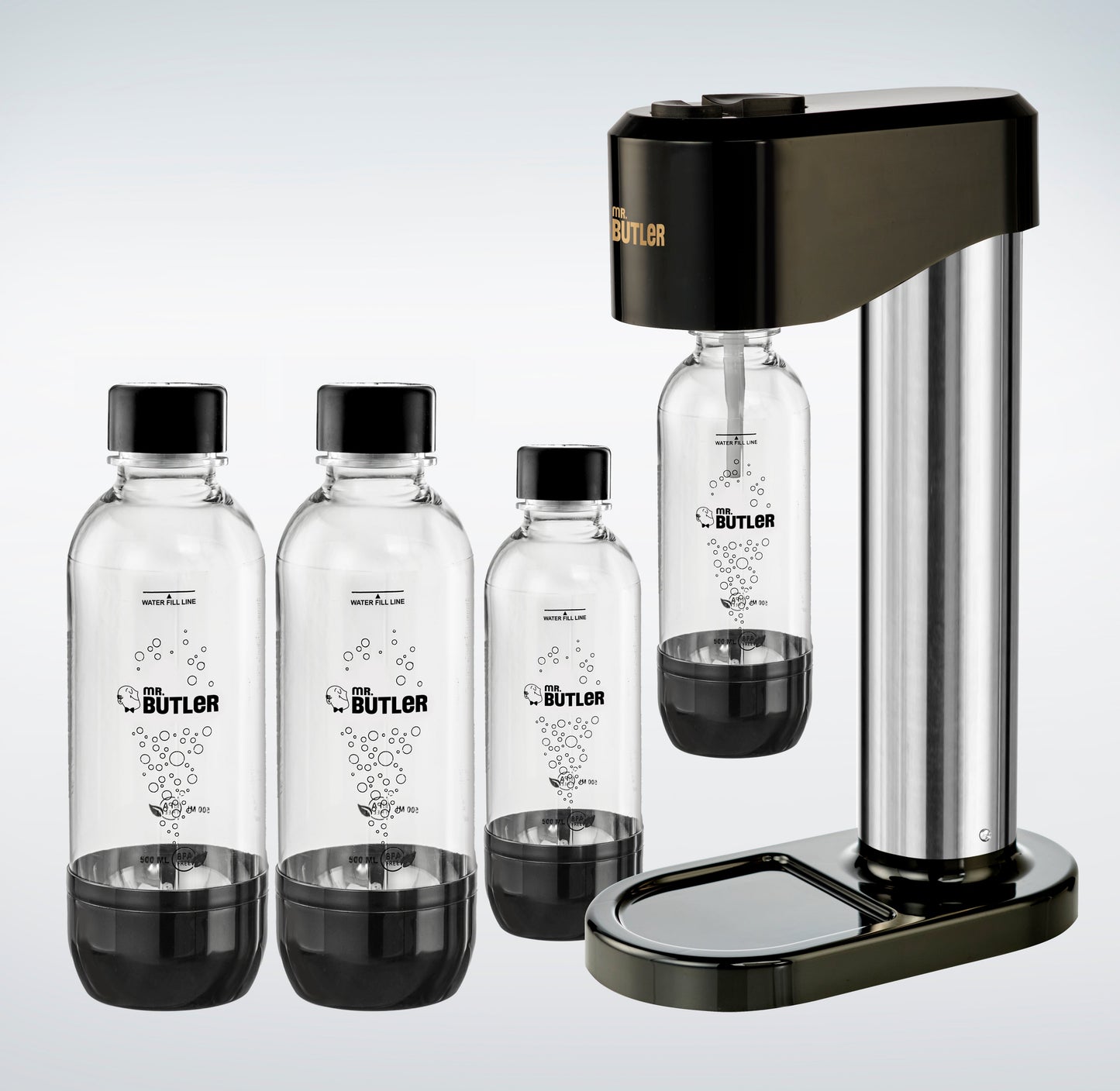 Instafizz Soda Maker – Jumbo Pack with 2 cylinders and 4 PET Bottles