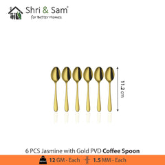 Stainless Steel Cutlery with Gold PVD Coating Jasmine
