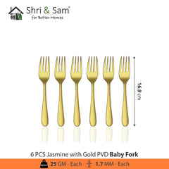 Stainless Steel Cutlery with Gold PVD Coating Jasmine
