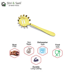 Stainless Steel Pasta Server with Gold PVD Coating Jasmine