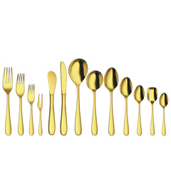 Stainless Steel Cutlery with Gold PVD Coating Jasmine