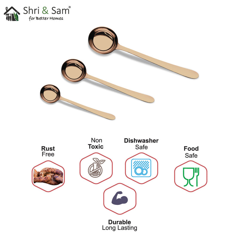 Stainless Steel Ladle with Rose Gold PVD Coating Jasmine