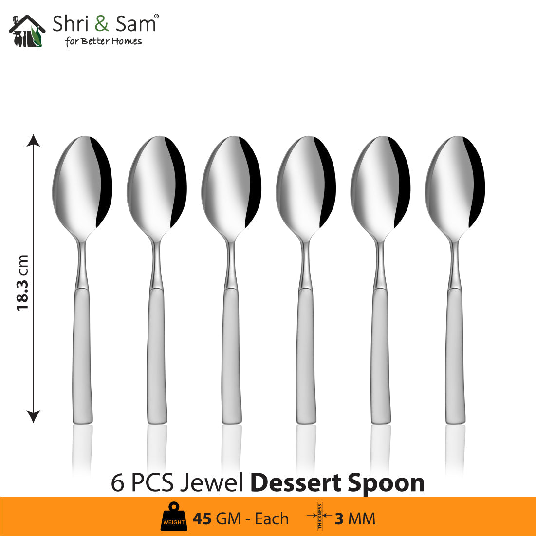 Stainless Steel 18 PCS Cutlery Set (without knife) Jewel