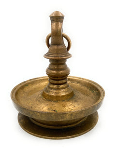 Antique Brass Hanging Lamp Peetal Pital Pittal Ceiling Lantern for Pooja Room, Temple Light Diya,Gold, 7 Inch, 1 Piece