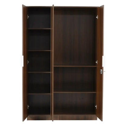 Nilkamal Joyce 3 Door Wardrobe (Classic Walnut)