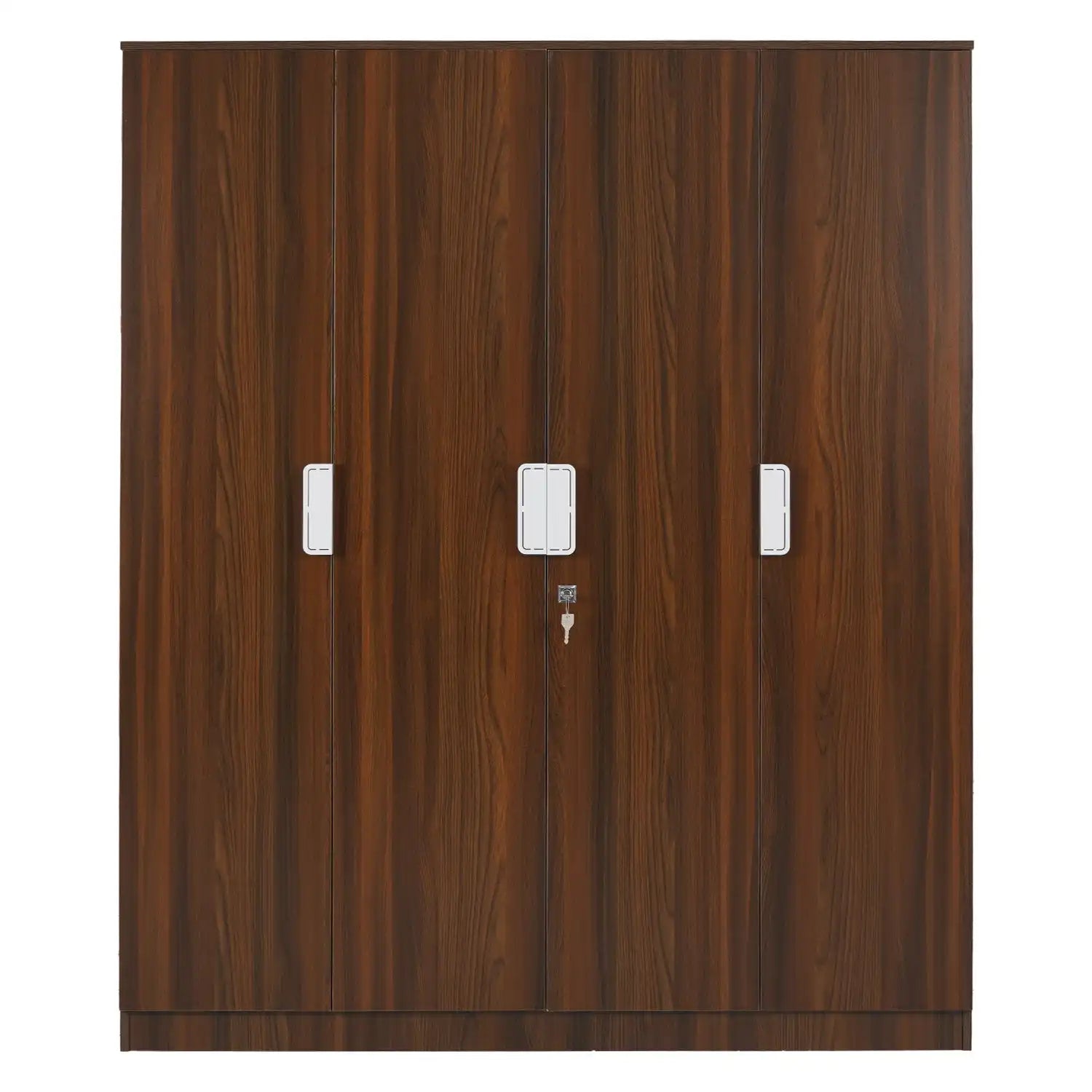 Nilkamal Joyce 4 Door Wardrobe (Classic Walnut)