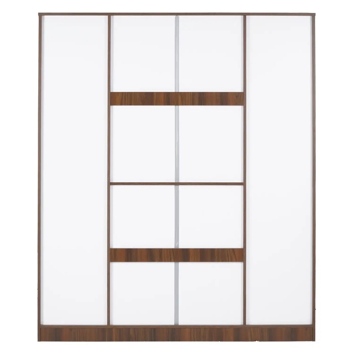 Nilkamal Joyce 4 Door Wardrobe (Classic Walnut)