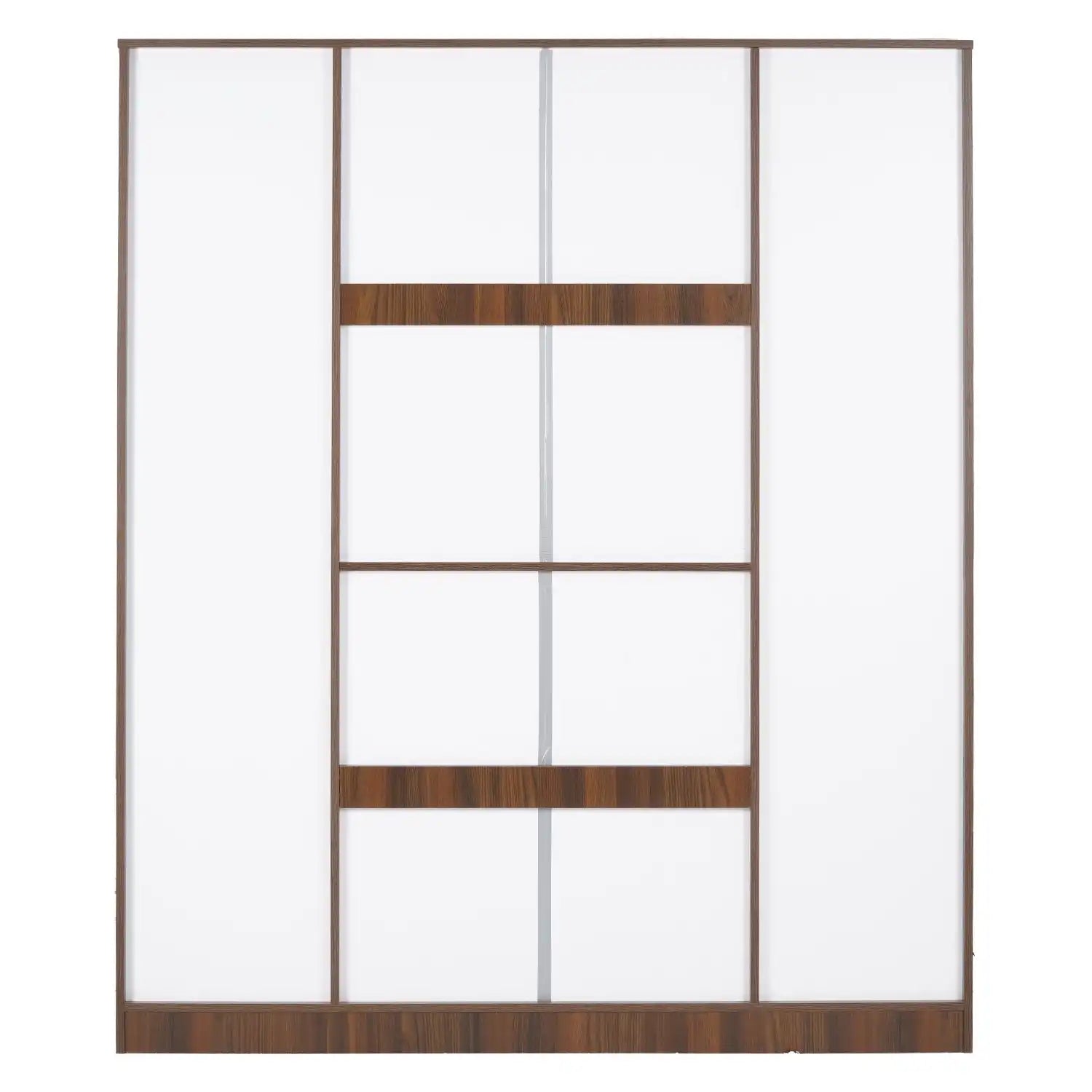 Nilkamal Joyce 4 Door Wardrobe (Classic Walnut)