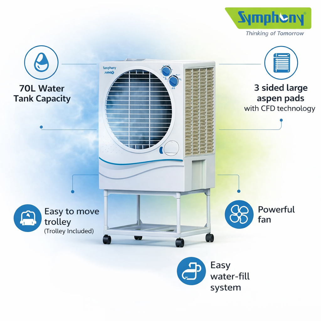 Jumbo 70 with Trolley | Desert Air Cooler