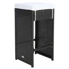 Ferdi Outdoor Patio Bar Sets 6 Stools and 1 Table (Black)