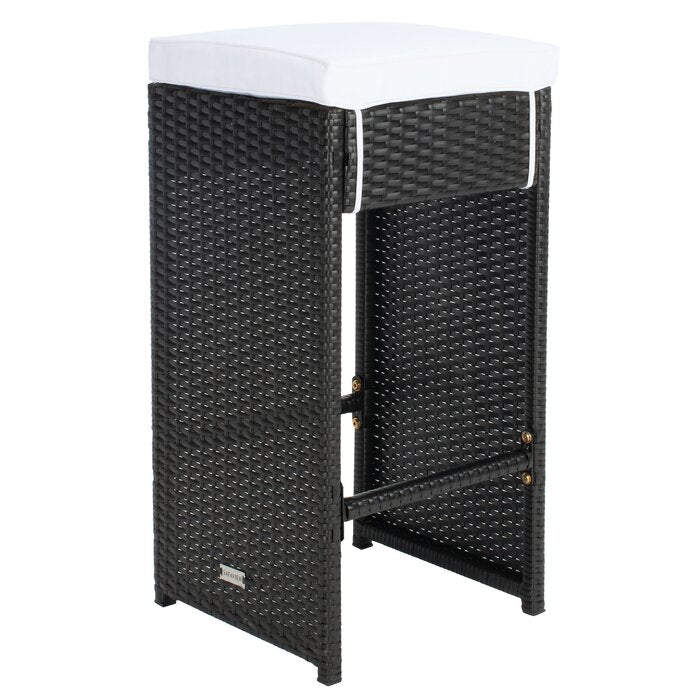 Ferdi Outdoor Patio Bar Sets 6 Stools and 1 Table (Black)