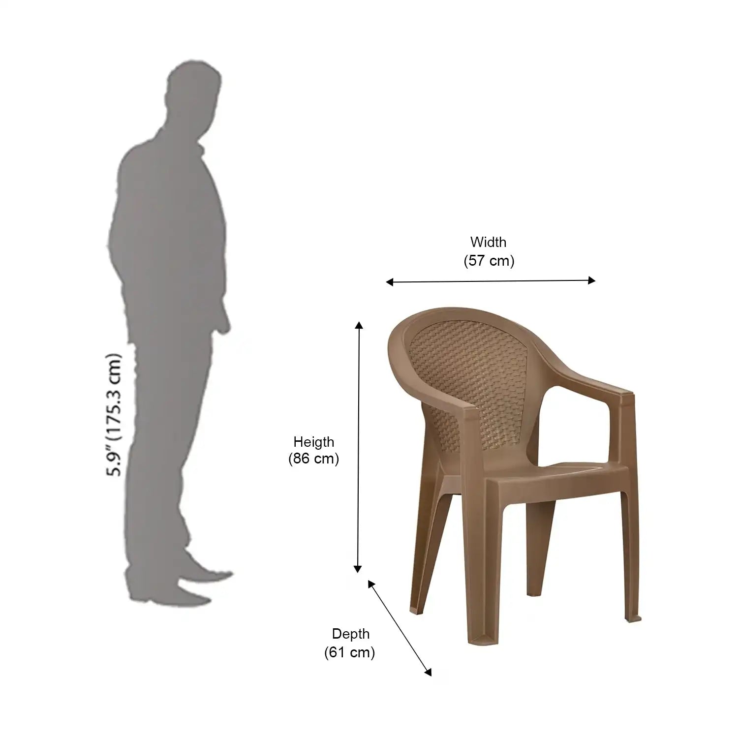 Nilkamal Exotica Plastic Arm Chair