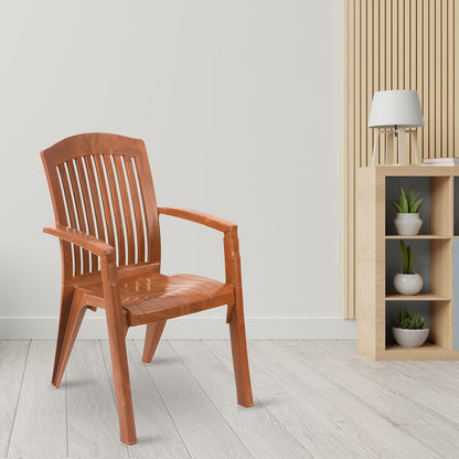 Nilkamal Heritage Plastic Arm Chair (Mango Wood)