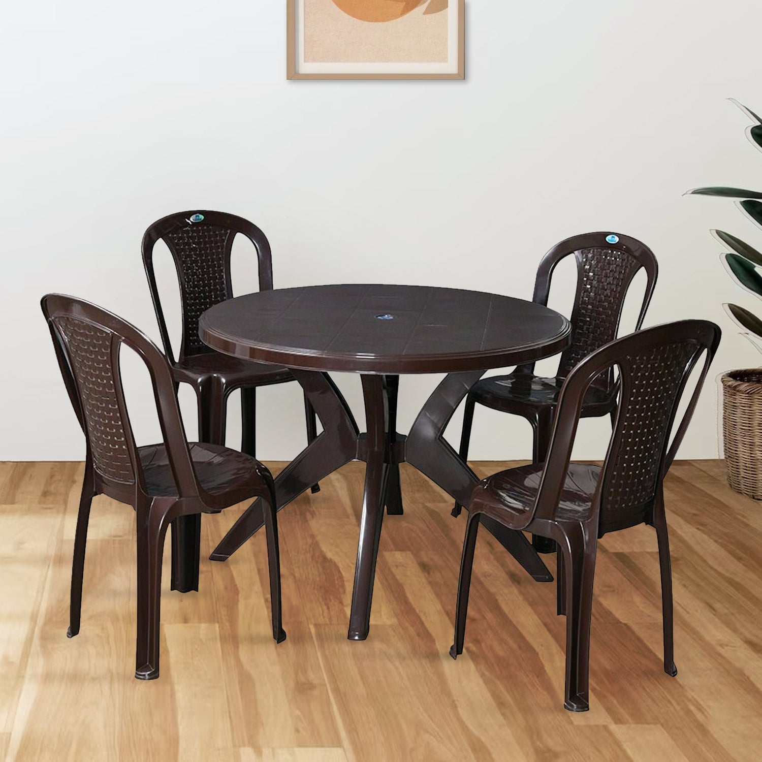 Nilkamal Meridian 1 + 4 Chairs Plastic Dining Set