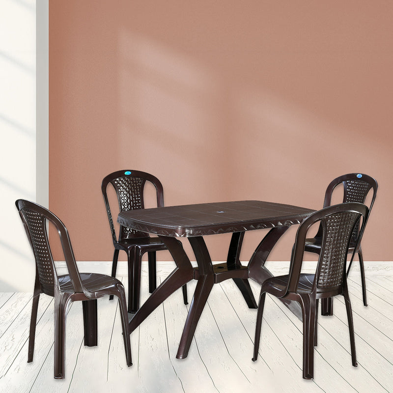 Nilkamal Shahenshah Kross 4 Seater Dining Set