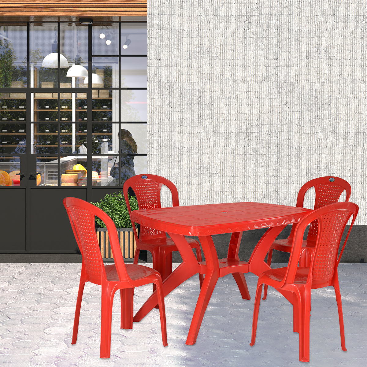 Nilkamal Shahenshah Kross 4 Seater Dining Set