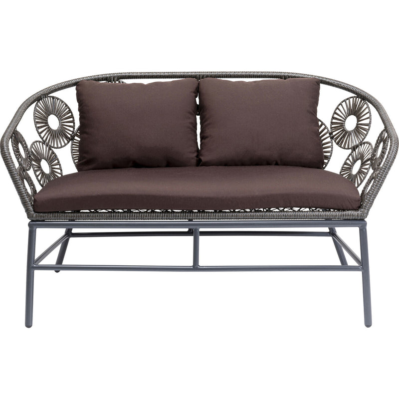 Scott Outdoor Sofa Set 2 Seater, 1 Single Seater and 1 Center Table Set (Dark Brown)