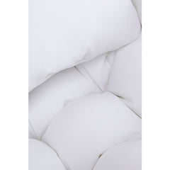 Flutter Single Seater Hanging Swing With Stand For Balcony , Garden (White)