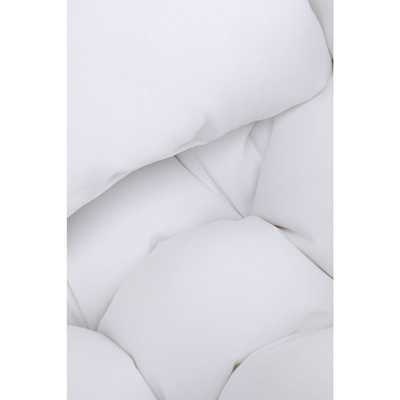 Flutter Single Seater Hanging Swing With Stand For Balcony , Garden (White)