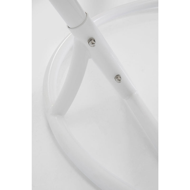Flutter Single Seater Hanging Swing With Stand For Balcony , Garden (White)