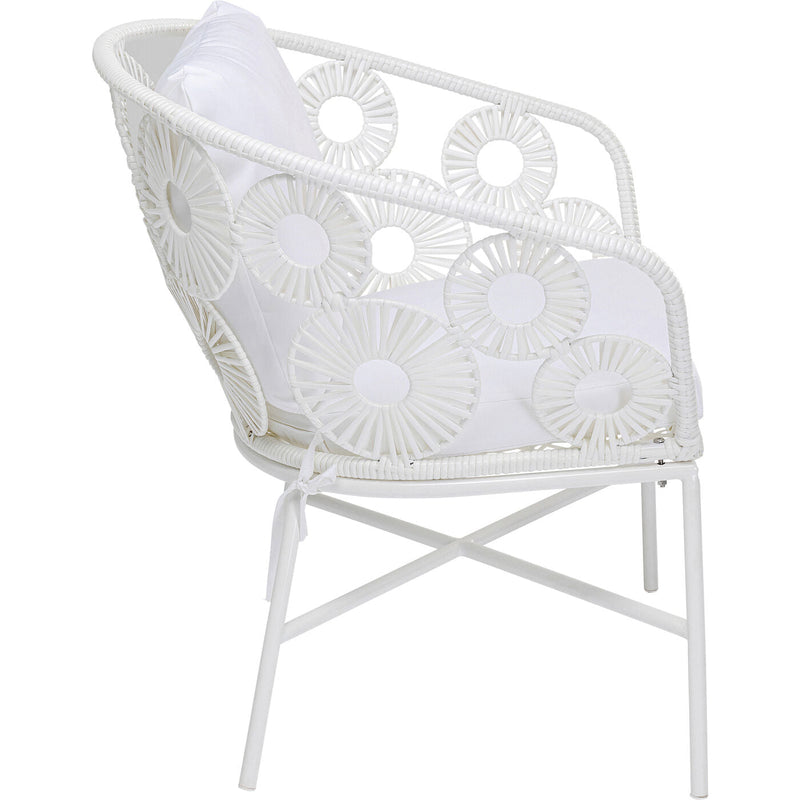 Alban Outdoor Garden Balcony Single Seater Sofa (White)