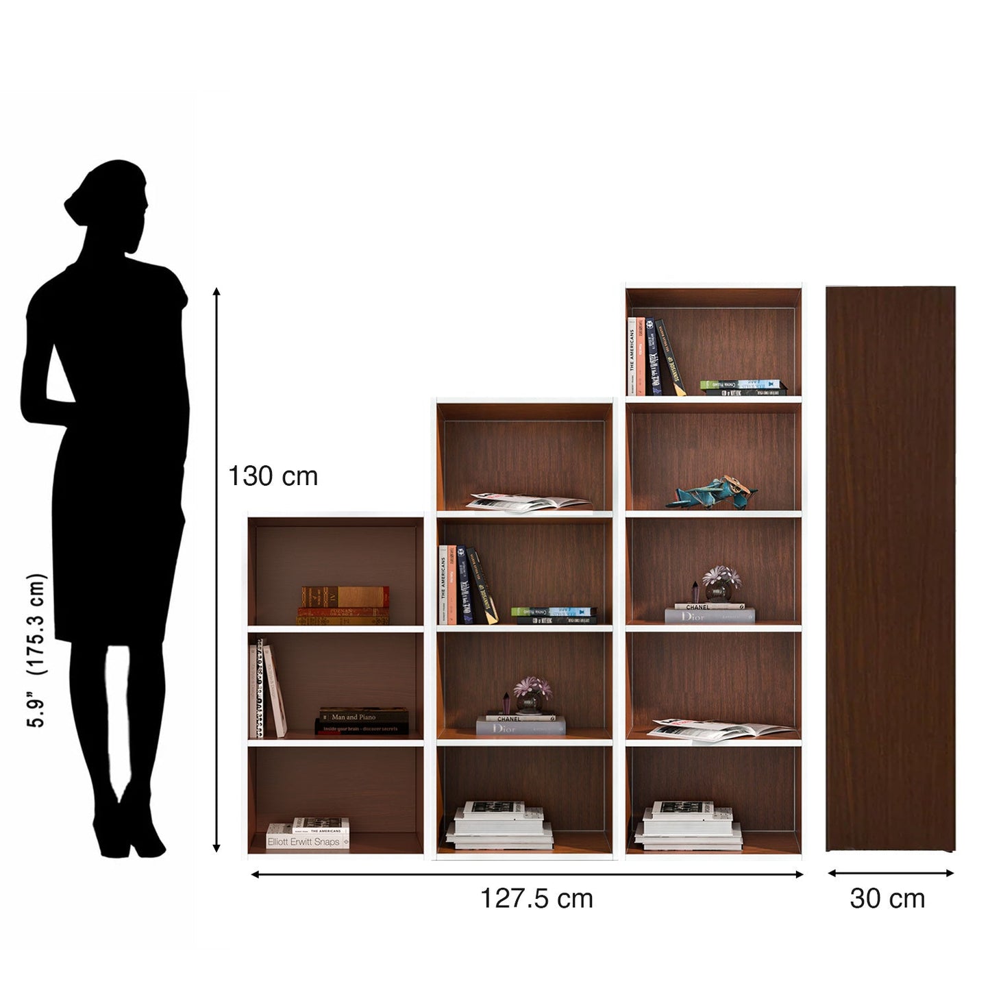 Nilkamal Halo 3+4+5 Tier Storage Cabinet (Urban Walnut)