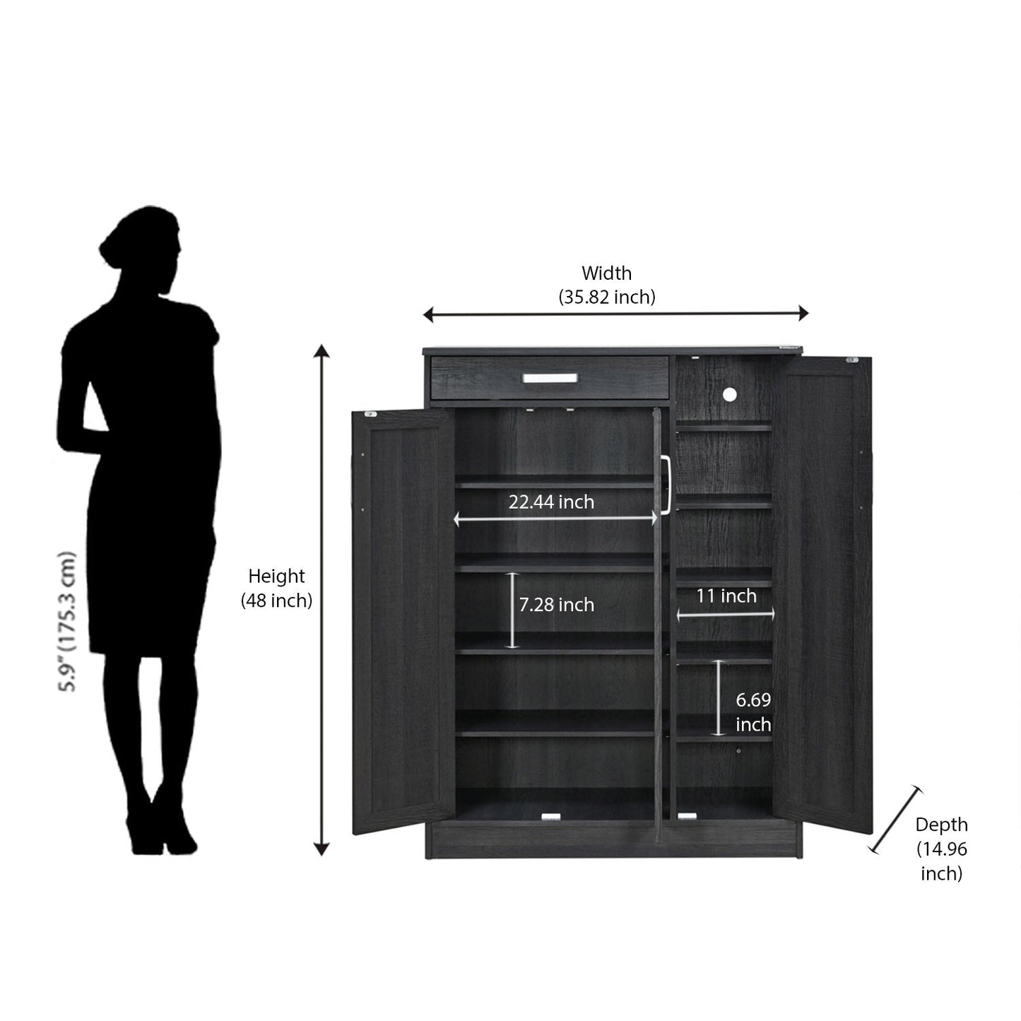 Nilkamal Kingsley Shoe Cabinet