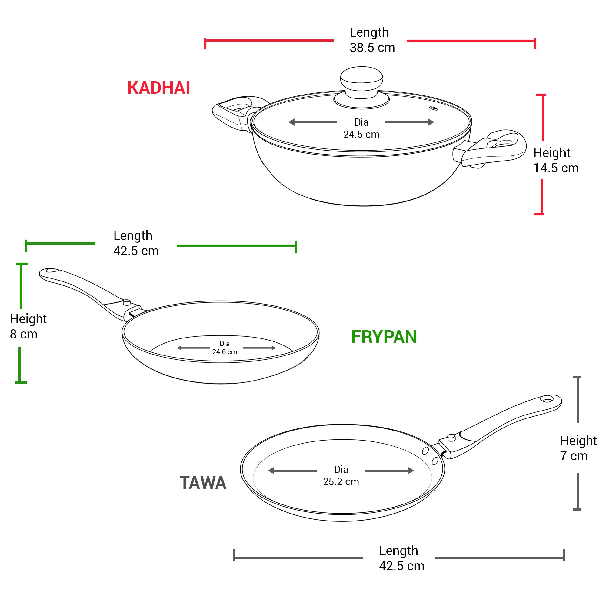 Kitchen Pride Cookware Set (Milton Procook)