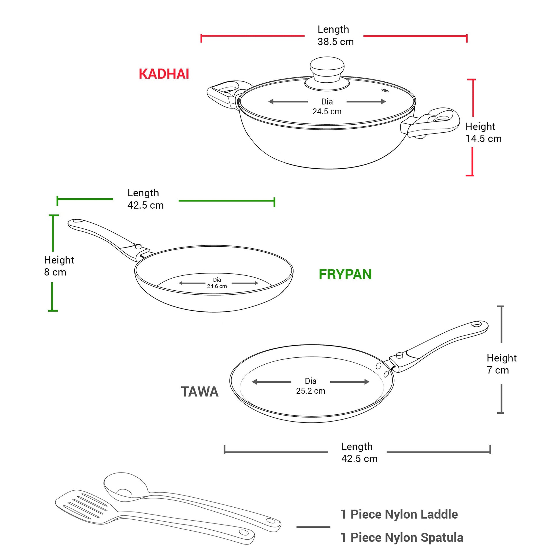 Kitchen Pride Cookware Set (Milton Procook)