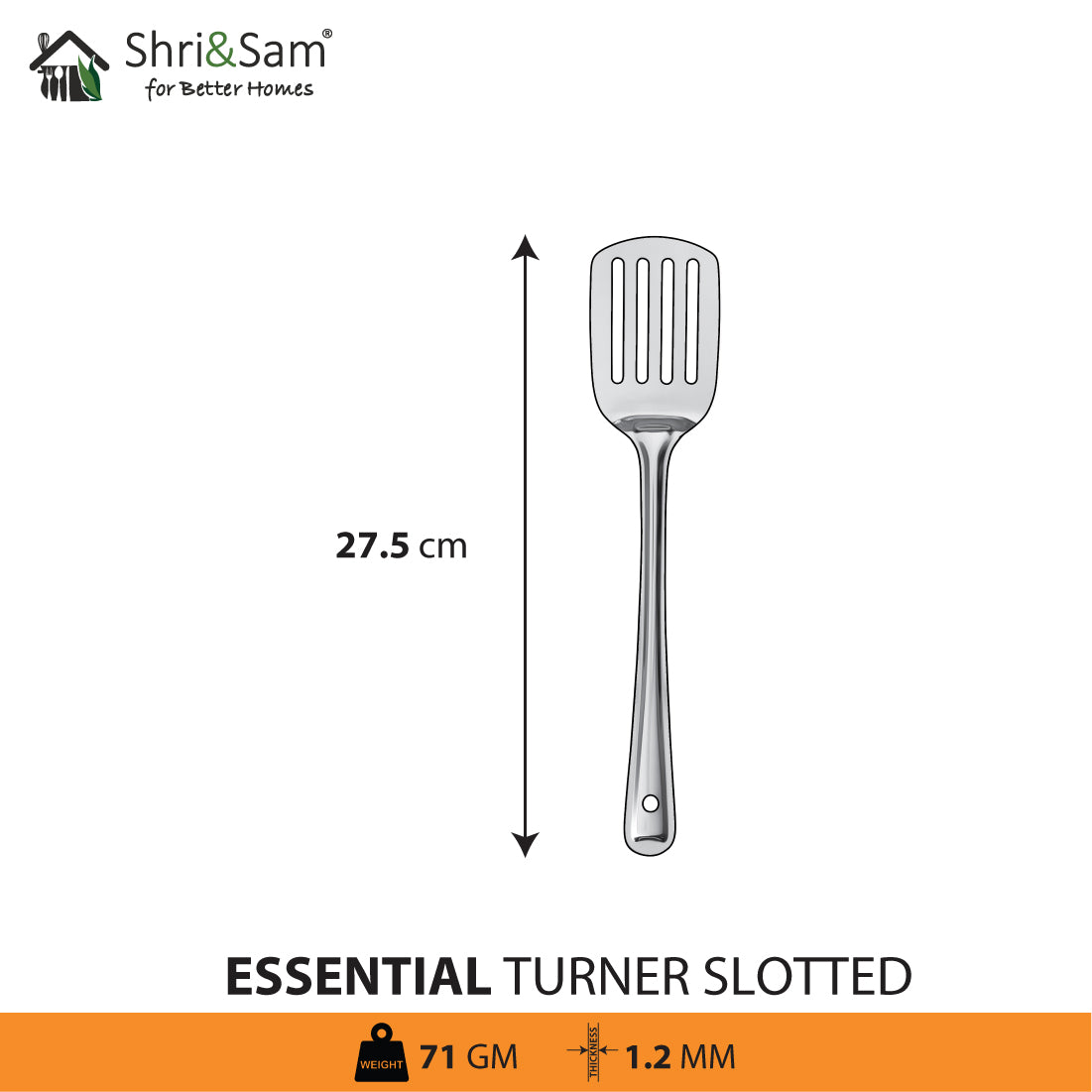 Stainless Steel Turner Slotted Essential