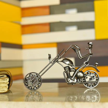 Metal Motorbike With Rider (5 Inch)