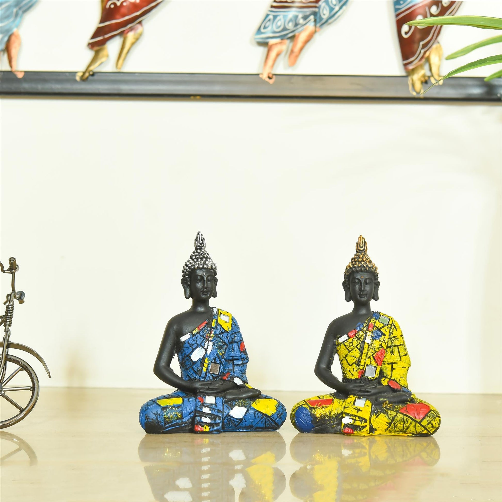 Polyresin Buddha Meditation Statue Set